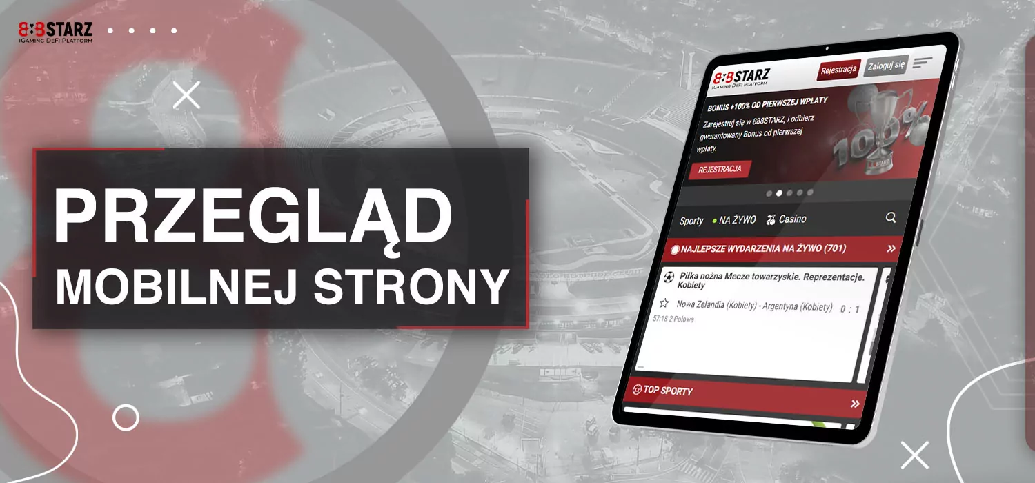 przegląd mobilnej strony 888starz